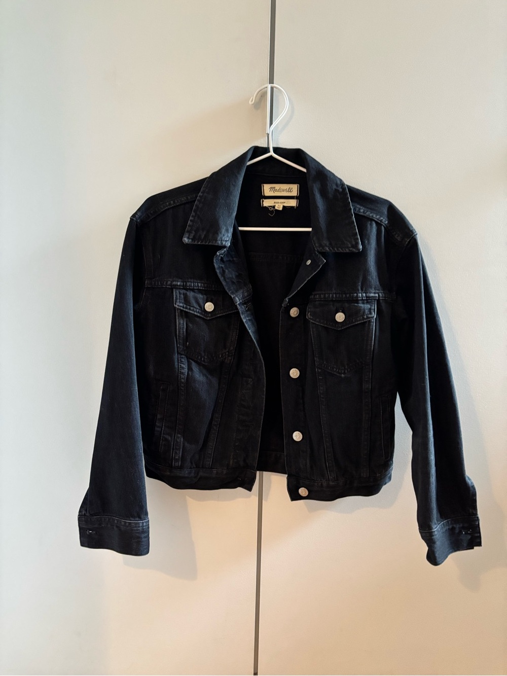 Madewell Black Boxy-Crop Jacket